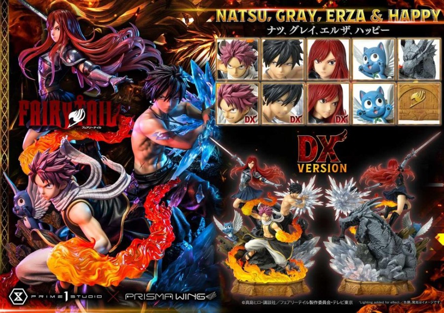 Products Prime 1 Studio Anime & Manga | Natsu, Gray, Erza And Happy